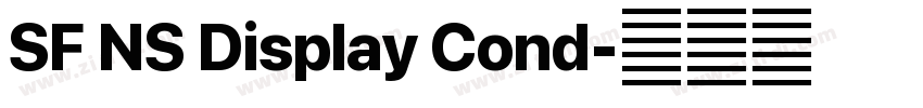 SF NS Display Cond字体转换